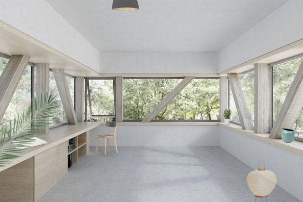 Vue intérieure-construction-maison-Bologna