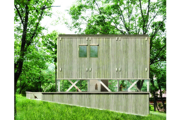 Vue proche - la façade-construction-maison-Bologna