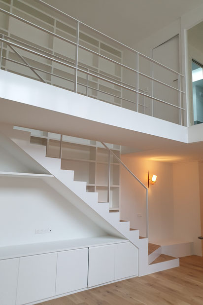 CREATION D'UN ESCALIER SUR MESURE-surelevation-appartement-Paris