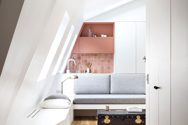 Séjour et cuisine ouverte-renovation-appartement-Paris