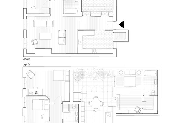 Plan-agrandissement_extension-appartement-Paris