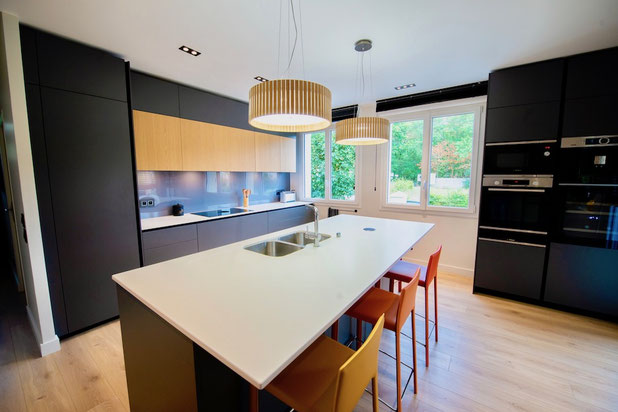 Cuisine fermée moderne-renovation-maison-Vaires-sur-Marne