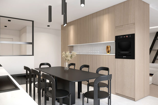 Cuisine / Salle à manger-renovation-appartement-Bordeaux