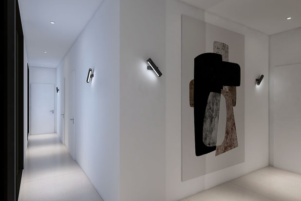 Couloir espace nuit-construction-maison-Gradignan