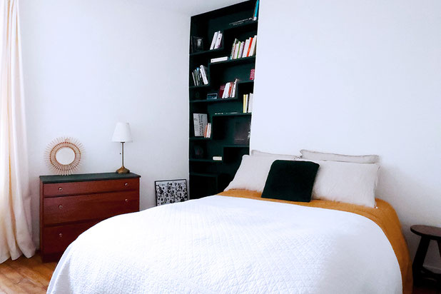 Vue sur la chambre.-renovation-appartement-Paris