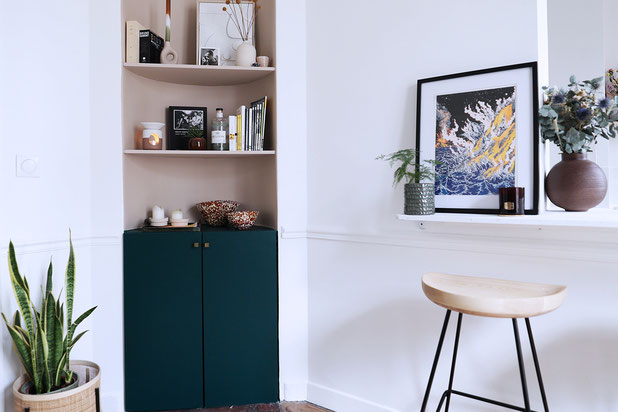 Vue sur la niche de rangement-renovation-appartement-Paris