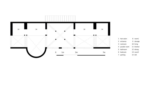 Plan des mezzanines-construction-maison-Maebashi