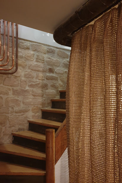 Rideau de séparation en tissage artisanal en fibre végétale de ramie-amenagement-maison-Paris