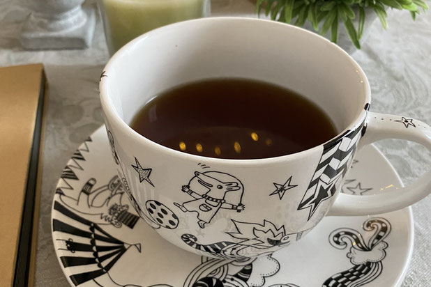 Mug et soucoupe peints à la main, collection “Cirque”.-amenagement-autre-Paris