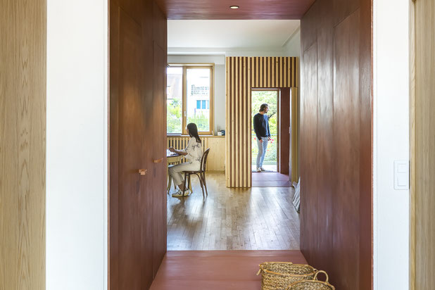 Couloir Coloré-renovation-maison-L'Haÿ-les-Roses