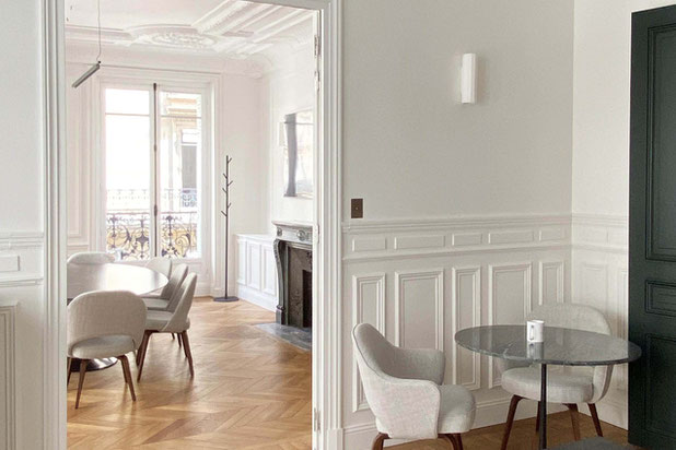 Bureau principal vue sur la salle de réunion-renovation-bureaux-Paris