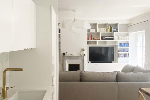 Zone de vie-rehabilitation-appartement-Paris