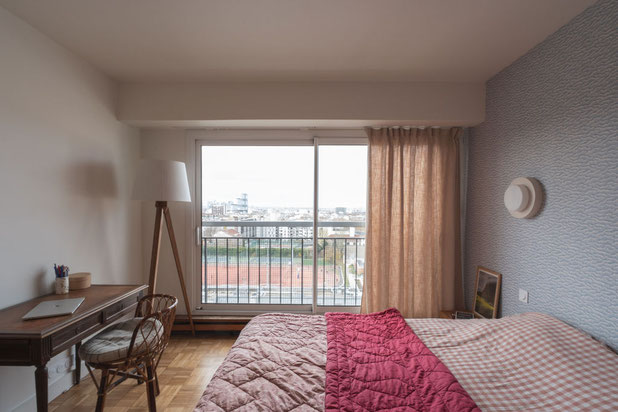 La chambre principale-renovation-appartement-Paris