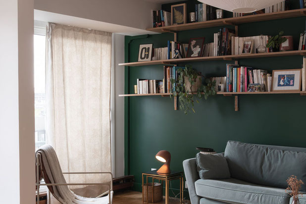 Le séjour - Cuisine-renovation-appartement-Paris