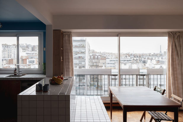 Le séjour - Cuisine-renovation-appartement-Paris