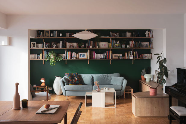 Le séjour - Cuisine-renovation-appartement-Paris