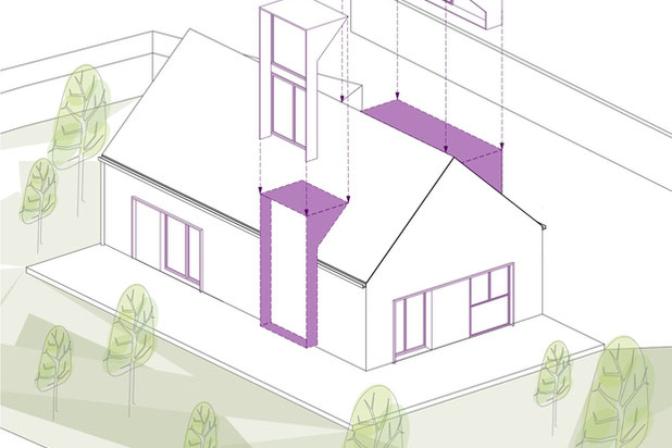 Axonométrie conception-rehabilitation-maison-Saint-Martin-de-la-Lieue