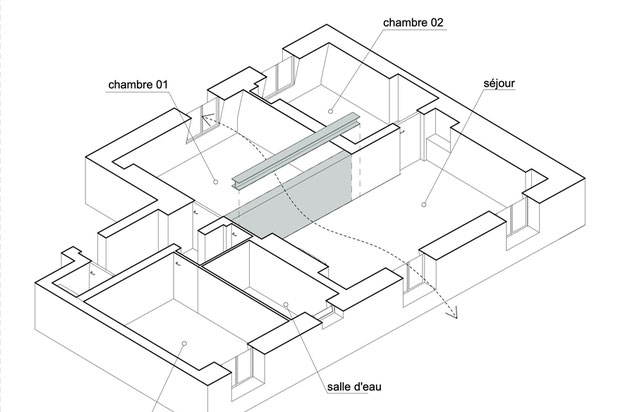 Anonométrie etat existant-renovation-appartement-Paris