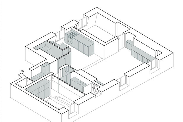 Anonométrie etat projeté-renovation-appartement-Paris