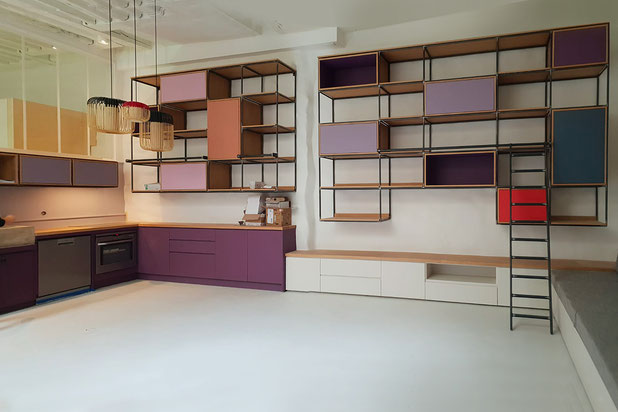Une bibliothèque sur mesure-amenagement-atelier_loft-Paris