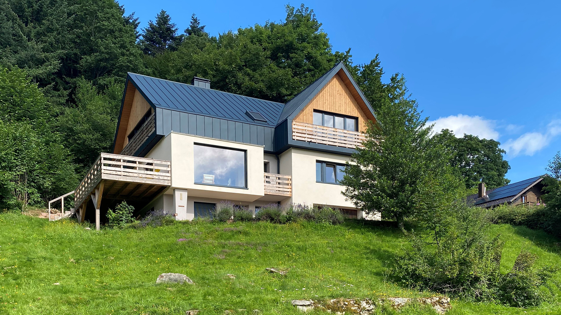 Surélévation d'une maison de montagne (agrandir son confort mais réduire son empeinte) – surélévation de maison Bas-Rhin