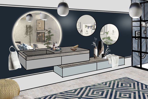 Conception 2D salle de bain-amenagement-boutique_local-Paris