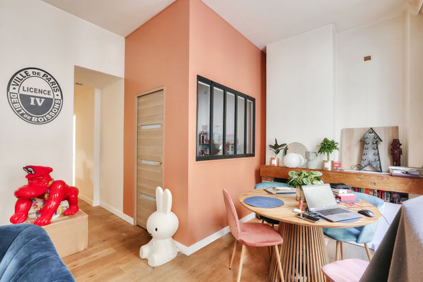 Salon chambre-renovation-appartement-Paris