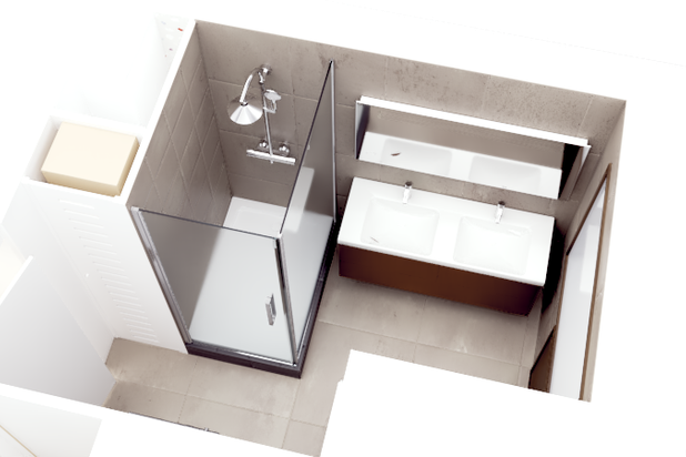 Conception salle de bain-renovation-appartement-Nantes