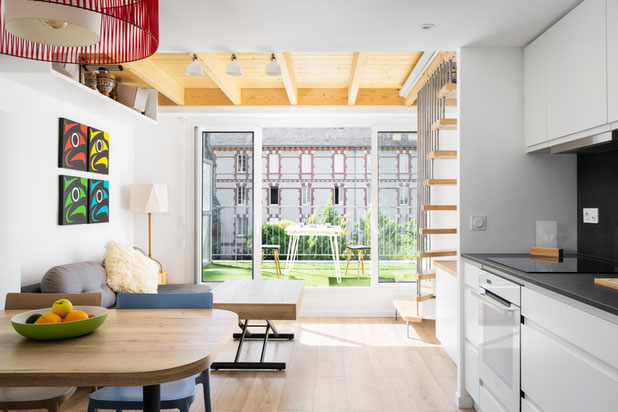Salon cuisine-renovation-appartement-Nantes