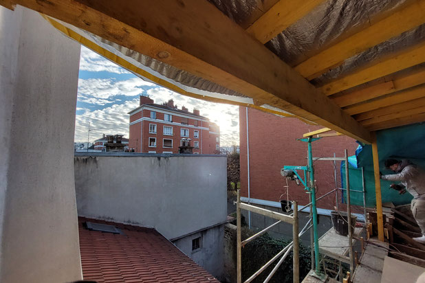 ouverture de la nouvelle façade côté cour/jardin-agrandissement_extension-maison-Paris