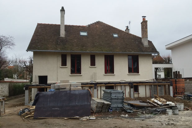 façade sur le jardin, avant travaux-agrandissement_extension-maison-Saint-Maur-des-Fossés