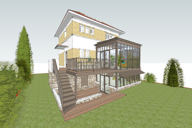 Vue de l'extension-agrandissement_extension-maison-Rueil-Malmaison