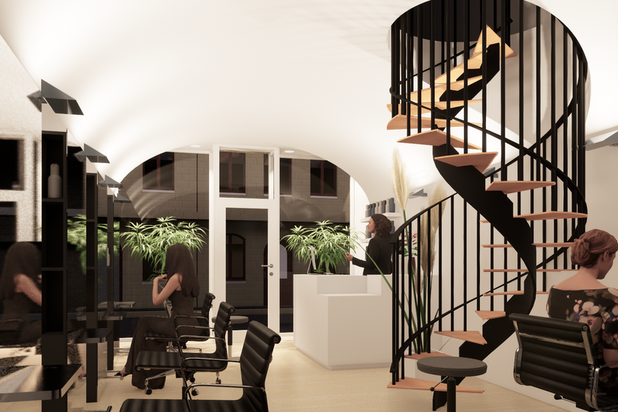 Vue du projet depuis les bacs à shampooing-renovation-boutique_local-Lillers
