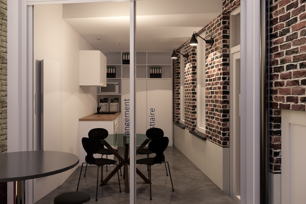 Vue sur la salle de repos-renovation-boutique_local-Lillers
