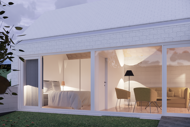 Vue de l'extension la nuit-agrandissement_extension-maison-Hesmond