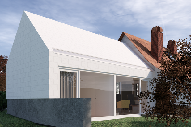 Vue de l'extension le jour-agrandissement_extension-maison-Hesmond