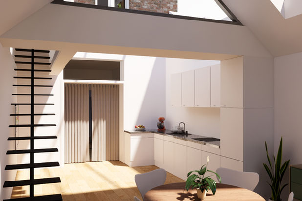 Vue sur la cuisine-agrandissement_extension-maison-Mouvaux