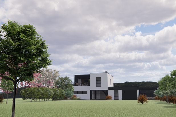 Vue lointaine de la surélévation-surelevation-maison-Thumeries