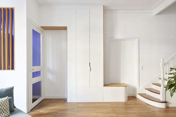 Une entrée claire et fluide-amenagement-maison-Nantes