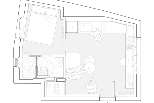 Plan après-renovation-appartement-Paris