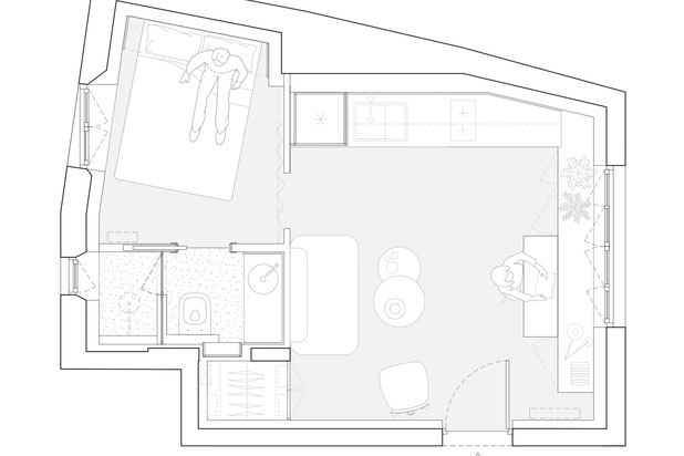 Plan après-renovation-appartement-Paris