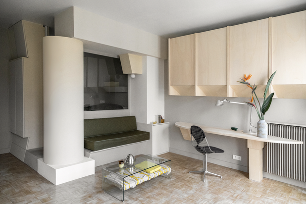 SEJOUR - ALCOVE-amenagement-appartement-Versailles