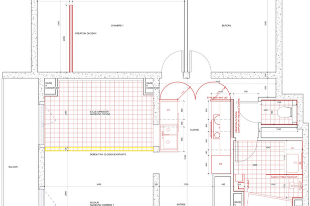 Plan projeté après travaux-rehabilitation-appartement-Paris