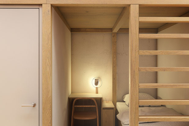 Vue intérieure du dortoir-construction-hotel-Saint-Jean-de-Luz