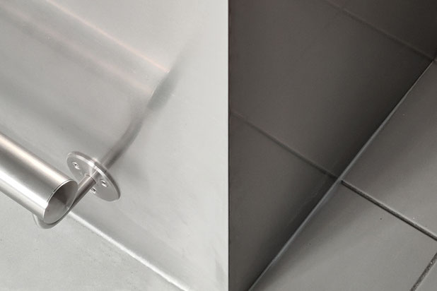 Détails du bar inox sur mesure-rehabilitation-cafe_restaurant-Paris