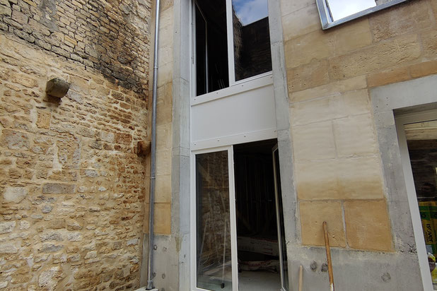 Façade en chantier-construction-maison-Caen