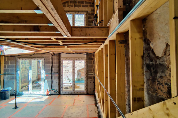 Intérieur en chantier-construction-maison-Caen