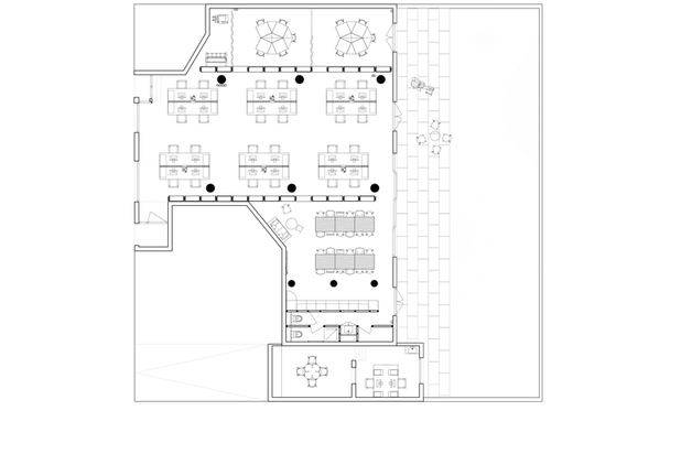 Organisation de l'espace en plan-rehabilitation-bureaux-Montreuil