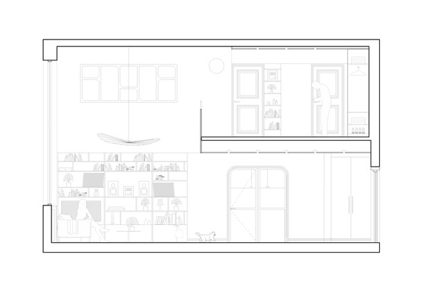 Coupe de l'appartement-renovation-appartement-Paris