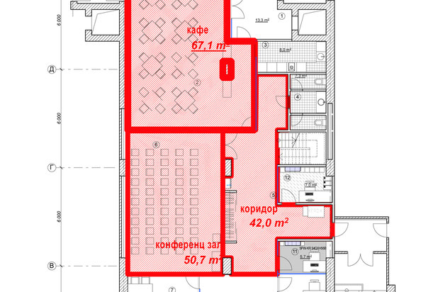 Plan de 1 niveau-amenagement-bureaux-Toulouse